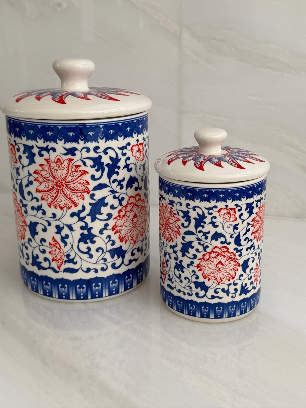 10 Strawberry Street Mandarin Home chinoiserie Ceramic Canister jars